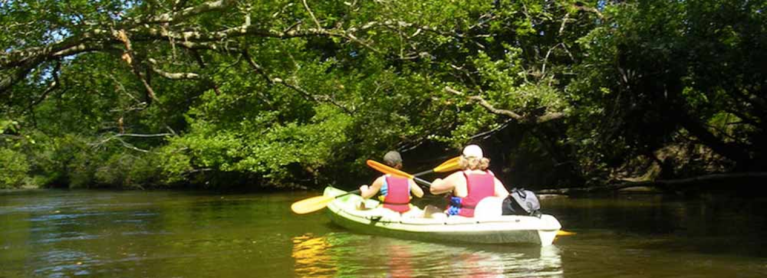 faire du canoé sur la l'eyre 